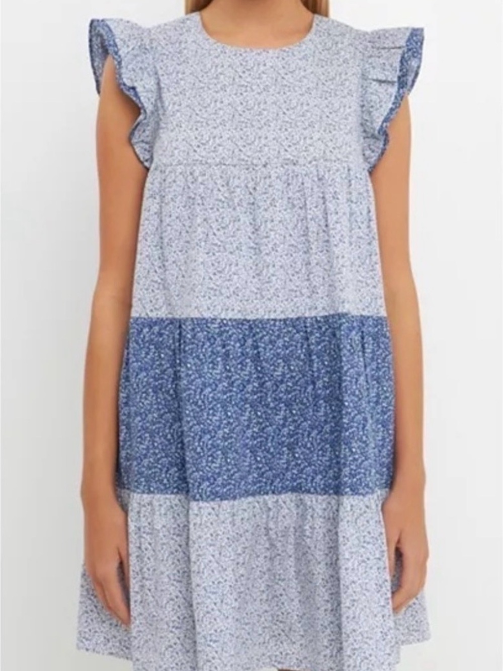 English Factory Ruffle Sleeve Dress